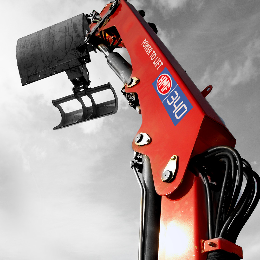 small loading crane boom arm